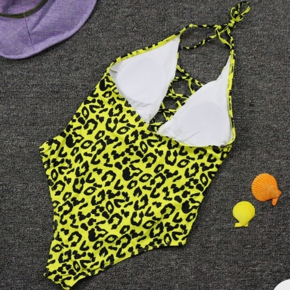 One piece swim suit leopard print,model 2021 - Picture 3 of 4